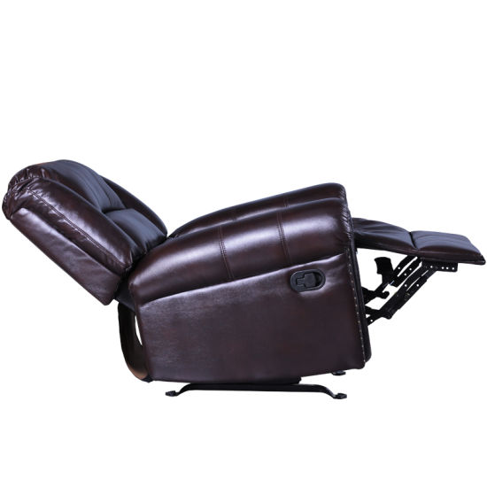 Luxury Classic Design Home Theater One Seat Rocker Air Leather Sofa Recliner